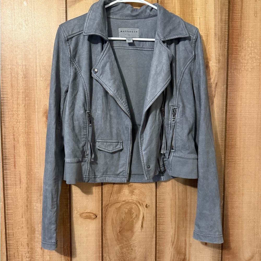 Marrakech Moto Jacket Grey $158 Retail - Picture 3 of 10
